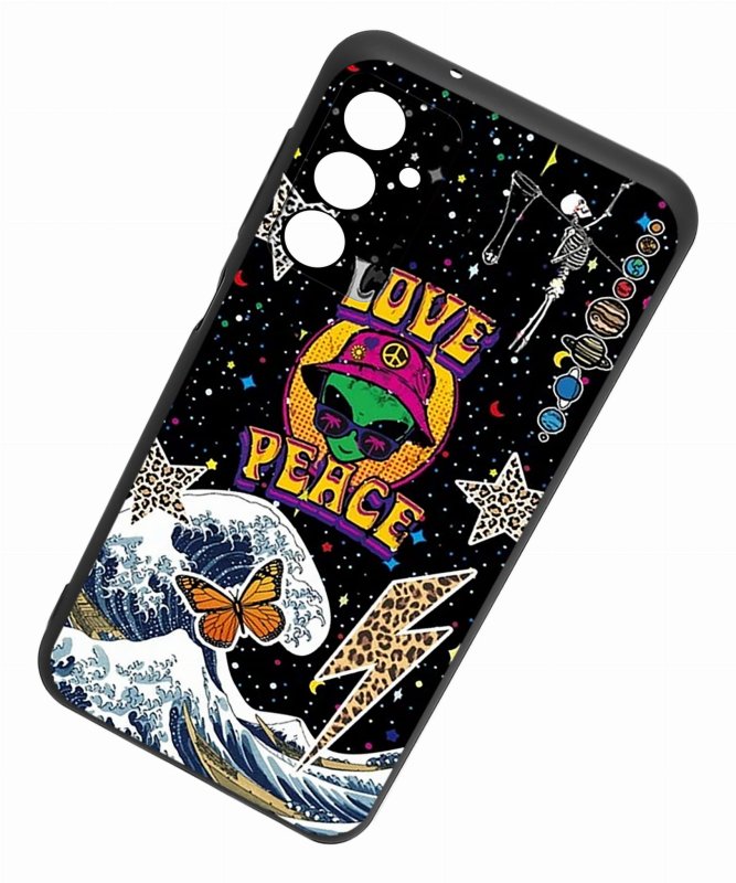 Etui do Samsung Galaxy A15 malowane wzór + szkło nakładka na plecki case love peace