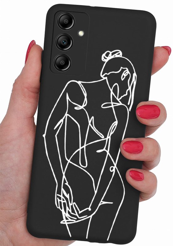 Etui do Samsung Galaxy A15 malowane wzór + szkło nakładka na plecki case szkic kobiety