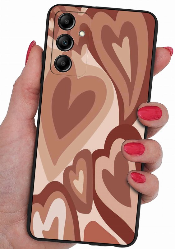 Etui do Samsung Galaxy A15 malowane wzór + szkło nakładka na plecki case serca