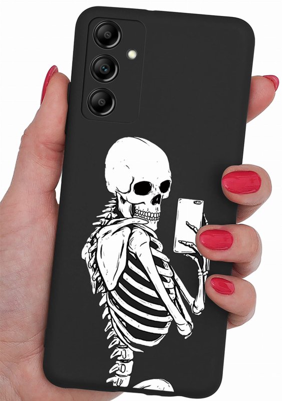 Etui do Samsung Galaxy A15 malowane wzór + szkło nakładka, na plecki, case,  kosciotrup, szkielet