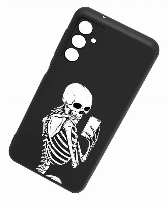 Etui do Samsung Galaxy A15 malowane wzór + szkło nakładka, na plecki, case,  kosciotrup, szkielet