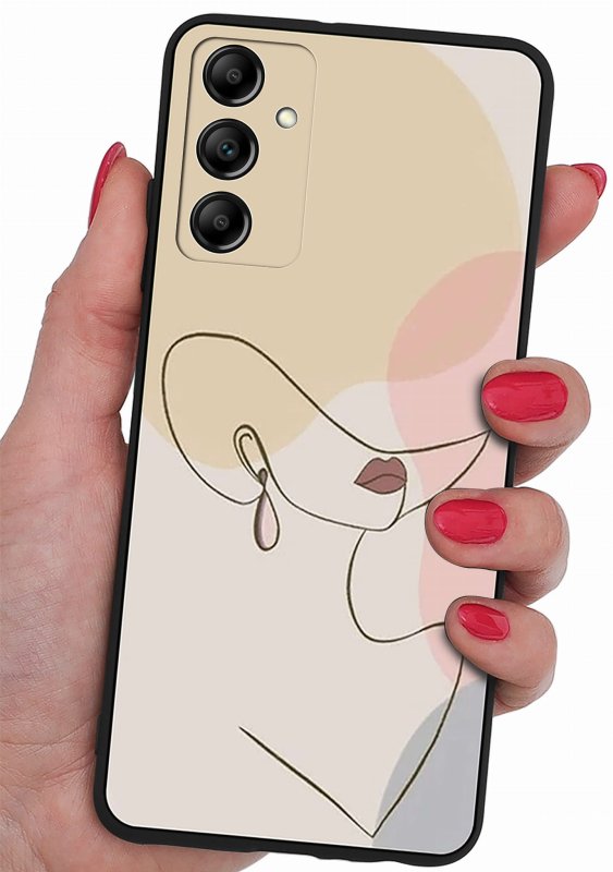 Etui do Samsung Galaxy A15 malowane wzór + szkło nakładka, na plecki, case,  kobieta, kapelusz