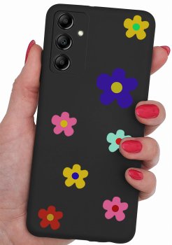 Etui do Samsung Galaxy A15 malowane wzór kwiatki + szkło