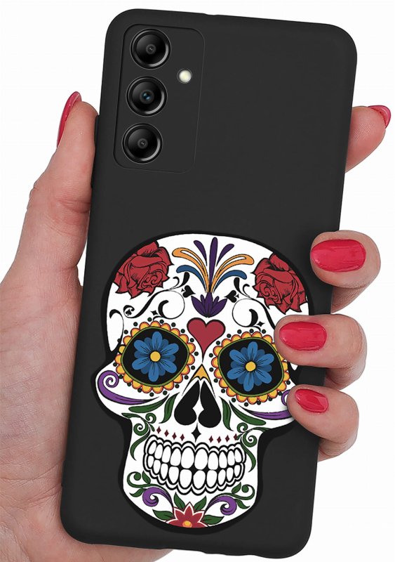 Etui do Samsung Galaxy A15 malowane wzór + szkło nakładka, na plecki, case,  czaszka