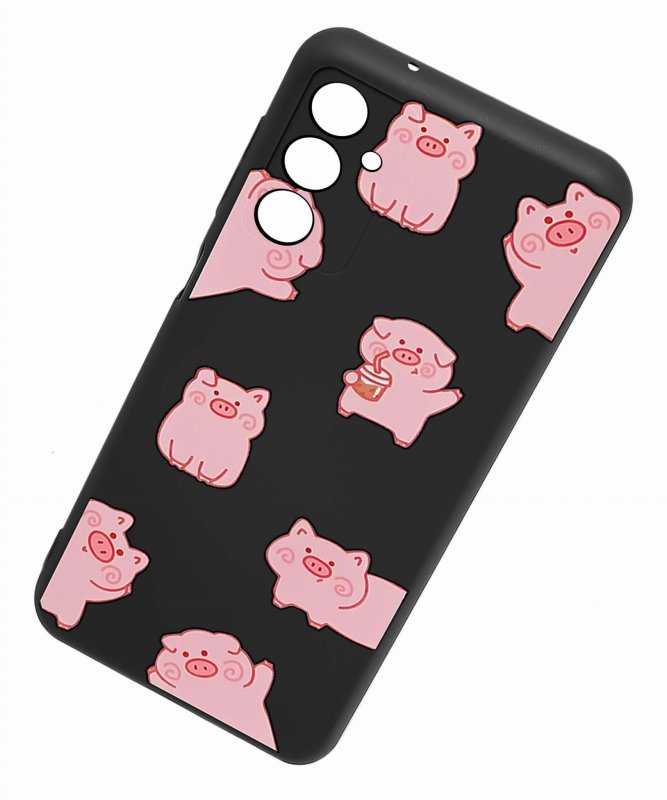 Etui do Samsung Galaxy A15 malowane wzór + szkło nakładka, na plecki, case,  świnki