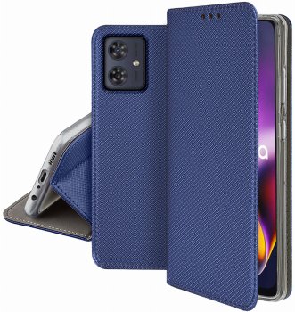 Etui do Motorola Moto G54 5G / G54 5G Power Edition granatowe zamykane + szkło