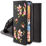 Etui do Motorola Moto Edge 40 Neo zamykane malowane wzór kwiatki