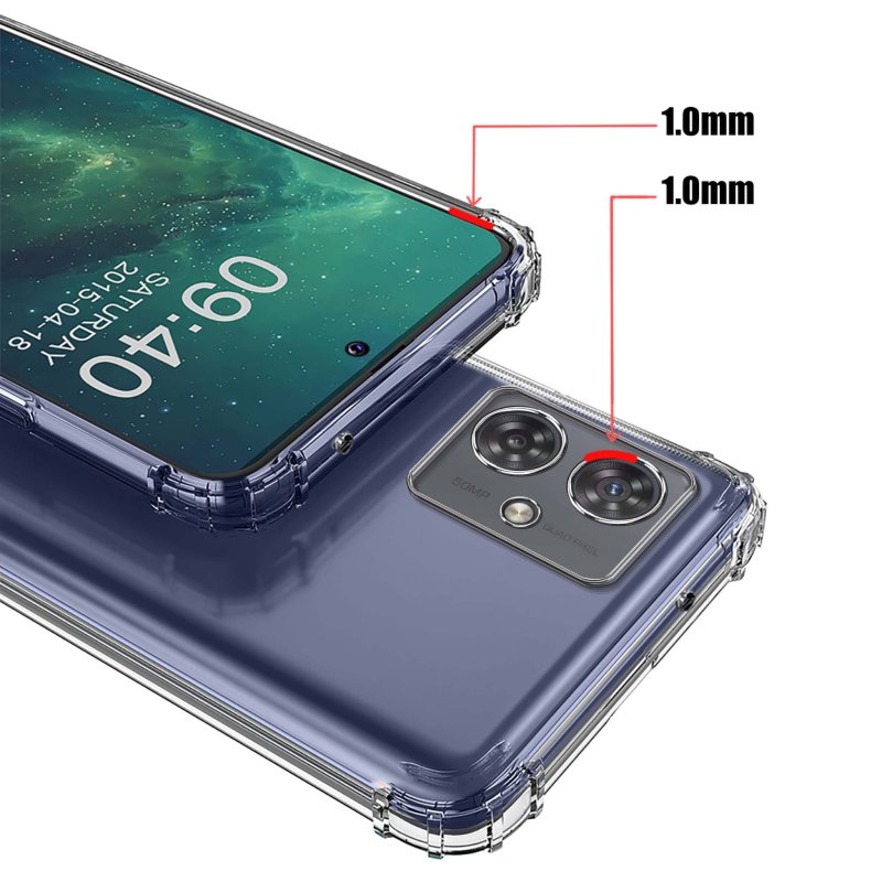 Etui do Motorola Moto G54 4G / G54 5G Power Edition przeźroczyste + szkło nakładka na plecki, case, ultra, anty shock
