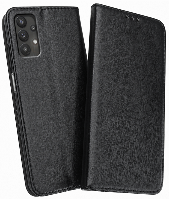 Etui do Samsung Galaxy A52 5G / A52s 5G czarne magnetyczne zamykane + szkło pokrowiec kabura case z klapka smart magnetic