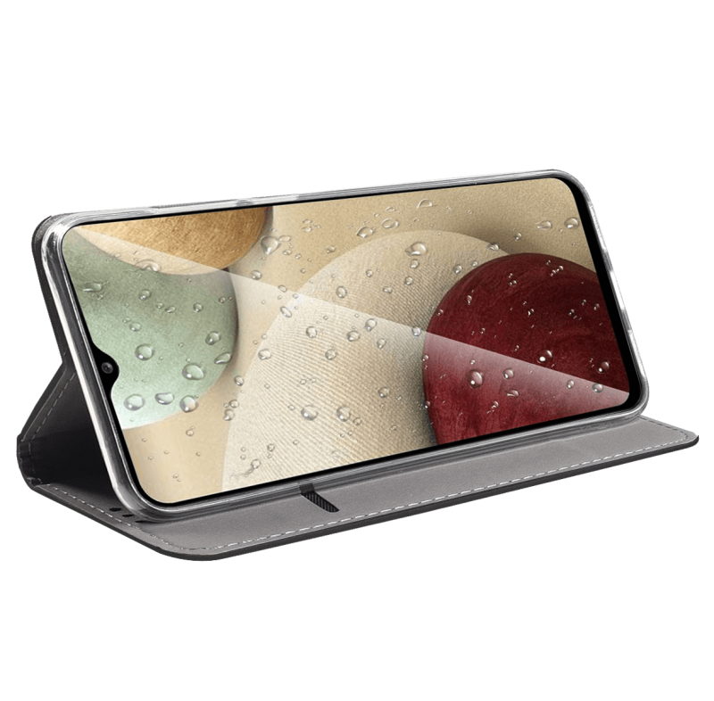 Etui do Samsung Galaxy A52 5G / A52s 5G czarne magnetyczne zamykane + szkło pokrowiec kabura case z klapka smart magnetic
