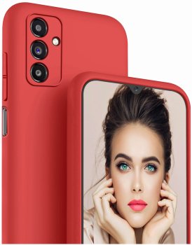 Etui do Samsung Galaxy A15 czerwone silikonowe + szkło