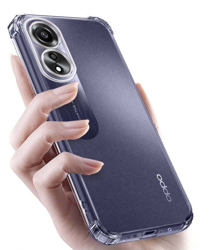 Etui do Oppo A78 5G / A58 5G przeźroczyste + szkło, nakładka, na plecki, case, ultra, anty shoch