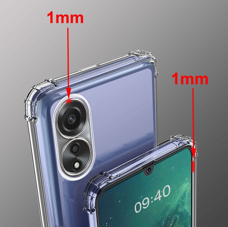 Etui do Oppo A78 5G / A58 5G przeźroczyste + szkło, nakładka, na plecki, case, ultra, anty shoch