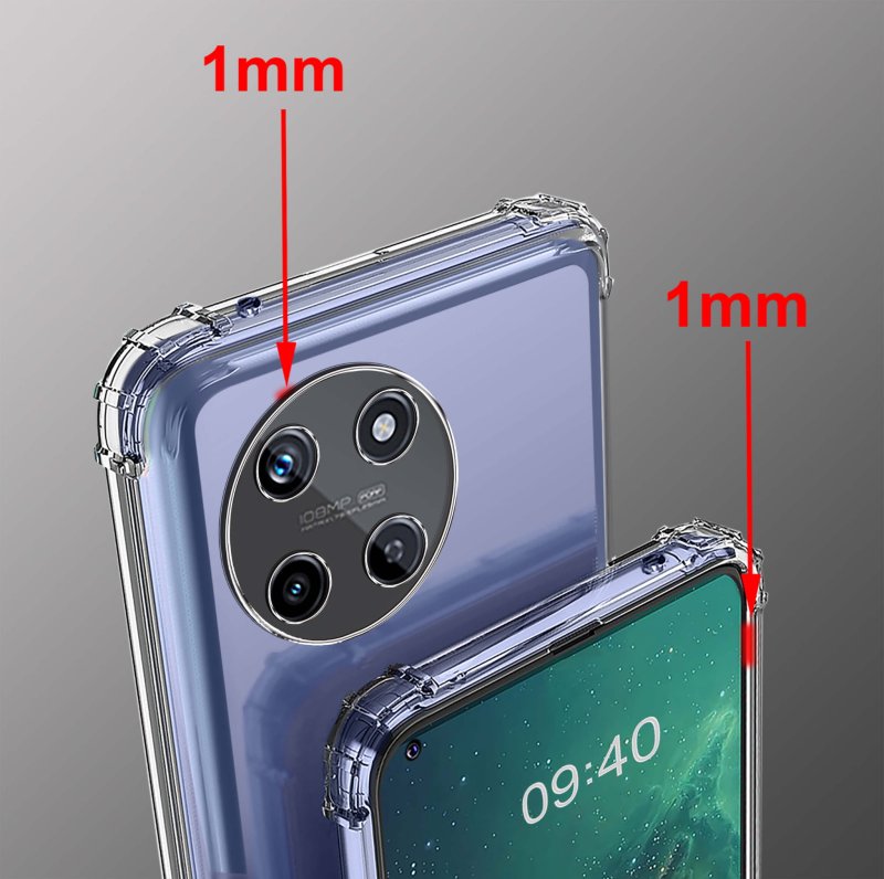 Etui do Realme 11 4G przeźroczyste + szkło nakładka, na plecki, case, ultra, anty shock