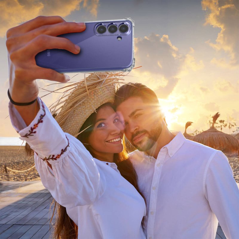 Etui do Samsung Galaxy A15 przeźroczyste + szkło nakładka na plecki case ultra anty shock