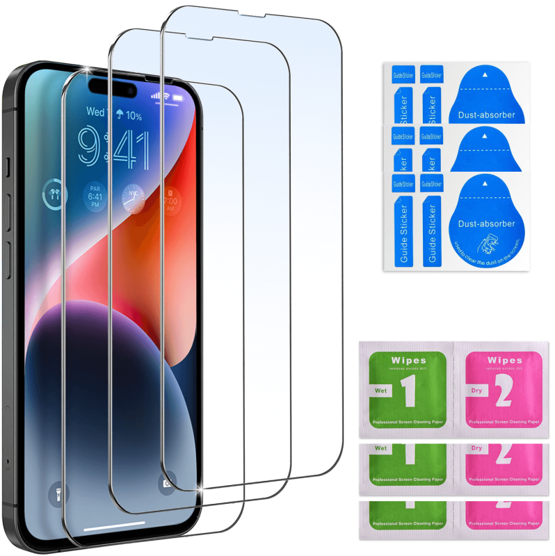 3 x szkło hartowane do IPhone 13 Pro Max / 14 Plus szybka szkiełko ochrona ekran wyświetlacz