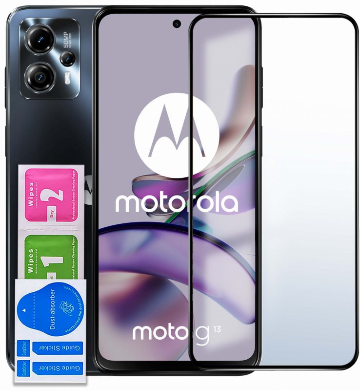 Szkło hartowane 5D do Motorola Moto G13 / G23 / G53 na cały ekran, szybka, szkiełko, ochrona, wyswietlacz, zabezpieczenie