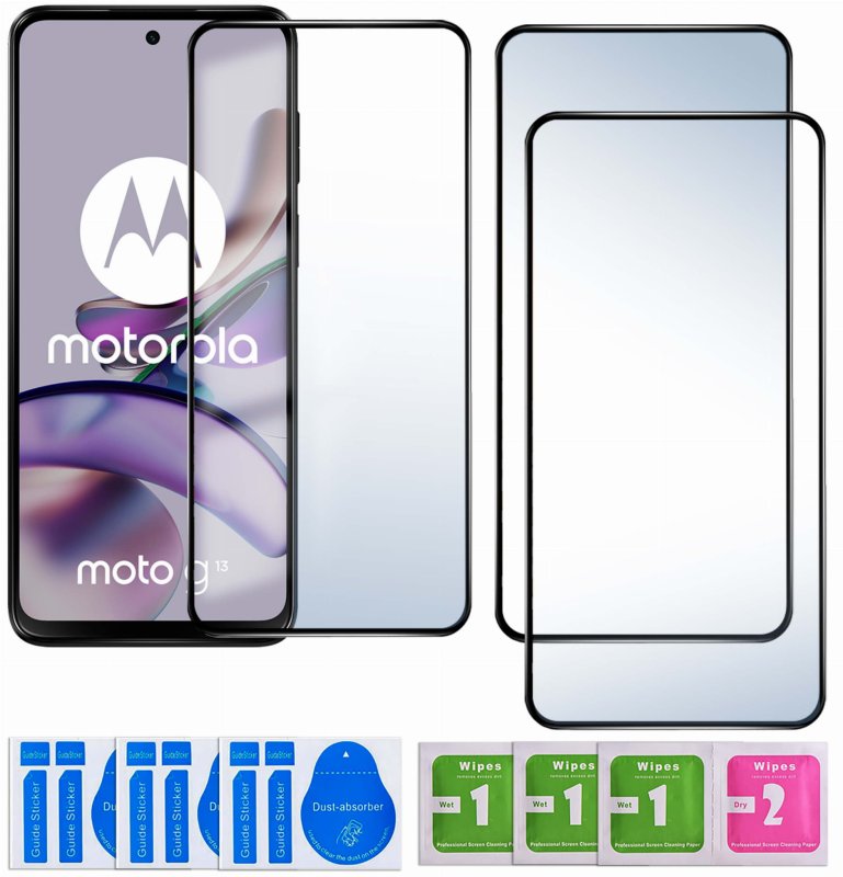 Szkło hartowane 5D do Motorola Moto G13 / G23 / G53 na cały ekran, szybka, szkiełko, ochrona, wyswietlacz, zabezpieczenie