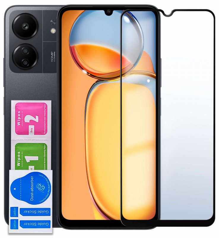 Szkło hartowane 5D do Xiaomi Redmi 13C / Poco C65 na cały ekran, szybka, szkiełko, ochrona, wyświetlacz