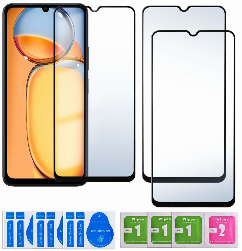 Szkło hartowane 5D do Xiaomi Redmi 13C / Poco C65 na cały ekran, szybka, szkiełko, ochrona, wyświetlacz