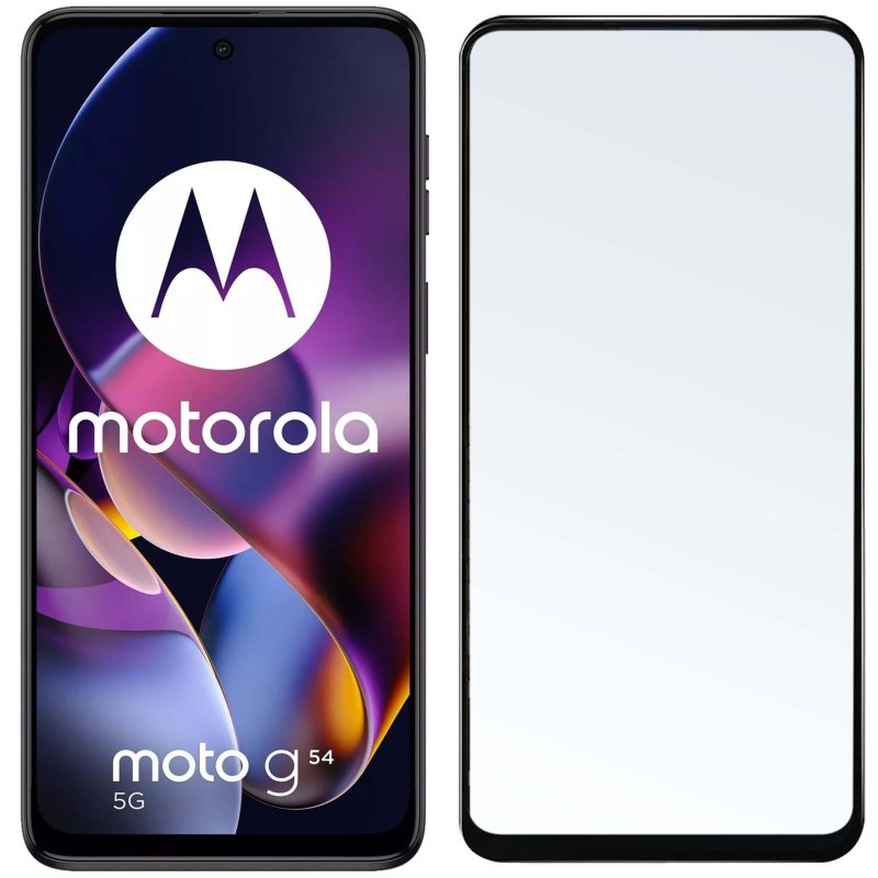 Szkło hartowane 5D do Motorola Moto G54 5G / G54 Power Edition na cały ekran, szybka, szkiełko, ochrona, wyświetlacz, zabezpieczenie