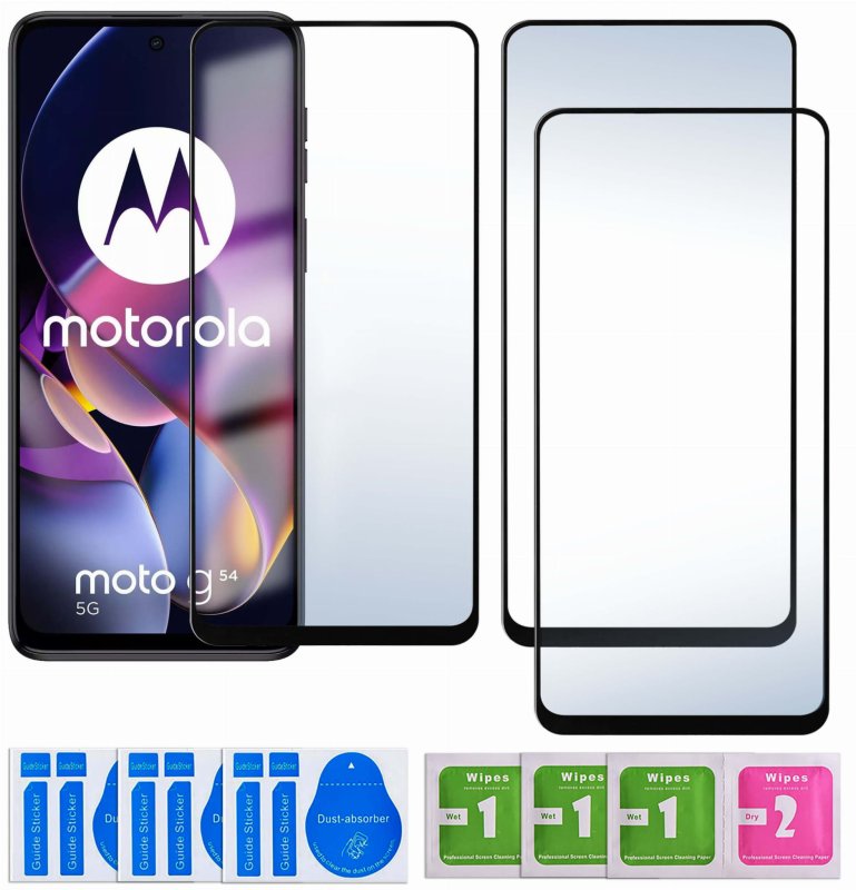 Szkło hartowane 5D do Motorola Moto G54 5G / G54 Power Edition na cały ekran, szybka, szkiełko, ochrona, wyświetlacz, zabezpieczenie