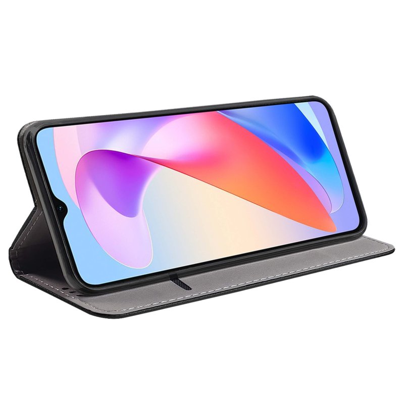 Etui do Honor X6A czarne zamykane + szkło zamykane, pokrowiec, kabura, case, z klapką, smart