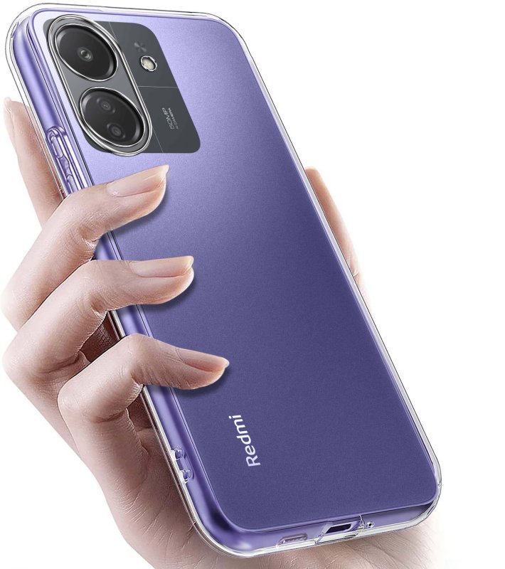 Etui do Xiaomi Redmi 13C bezbarwny wzmacniany + szkło, nakładka, na plecki, case, ultra