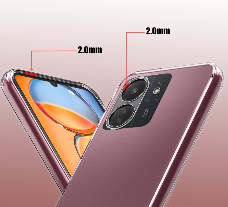Etui do Xiaomi Redmi 13C bezbarwny wzmacniany + szkło, nakładka, na plecki, case, ultra