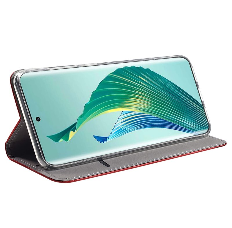 Etui do Honor Magic5 Lite czerwone zamykane, pokrowiec, kabura, z klapka, case, smart