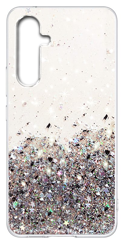 Etui do Samsung Galaxy S23 Fe brokat przeźroczyste + szkło, nakładka do Samsung Galaxy S23 Fe, na plecki do Samsung Galaxy S23 Fe, case do Samsung Galaxy S23 Fe,  star glitter do Samsung Galaxy S23 Fe