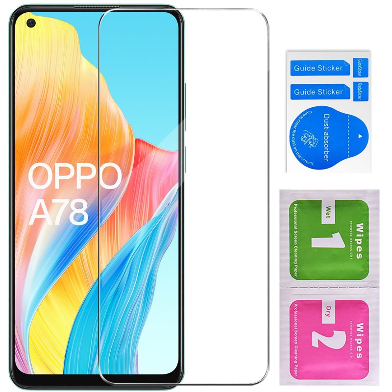 szkło hartowane do oppo a78 4g, szybka, szkiełko, ochrona, wyświetlacz, zabezpieczenie, ekran