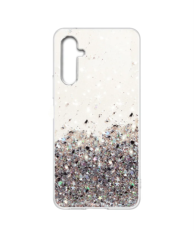 Etui do Samsung Galaxy M34 5G brokat przeźroczyste + szkło, nakładka, na plecki, case, star glitter