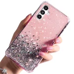 Etui do Samsung Galaxy M34 5G brokat różowe + szkło
