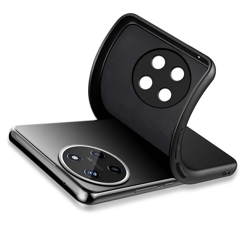 Etui do Realme 11 4G czarne silikonowe + szkło, nakładka, na plecki, case, silicone