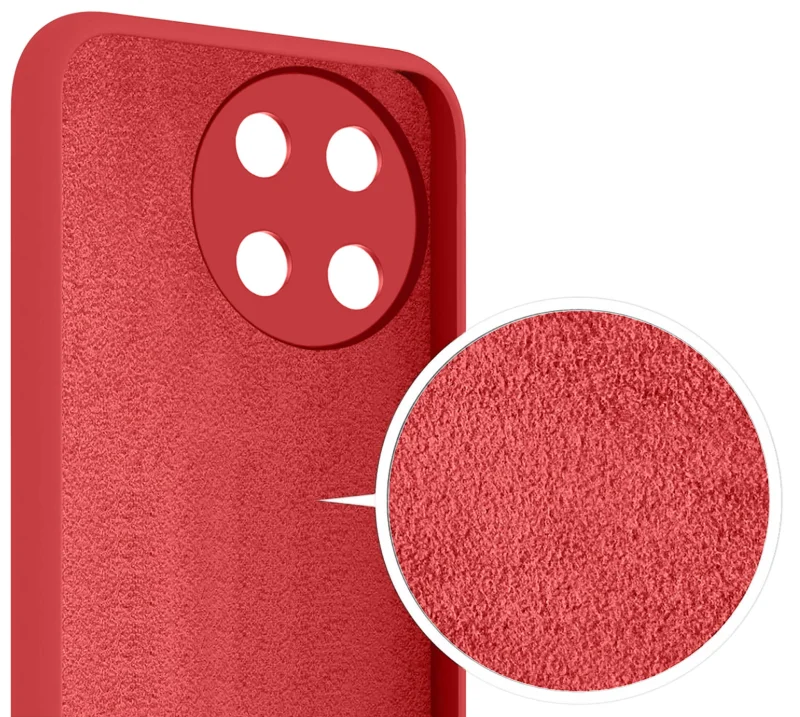 Etui do Realme 11 4G czerwone silikonowe + szkło, nakładka, na plecki, case, silicone