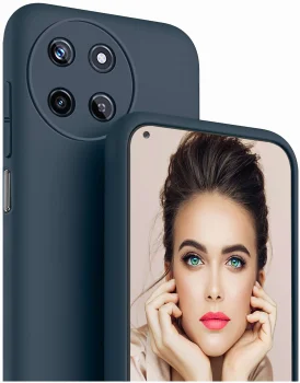 Etui do Realme 11 4G granatowe silikonowe + szkło