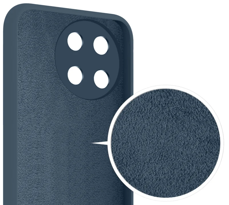 Etui do Realme 11 4G granatowe silikonowe + szkło, nakładka, na plecki, case, silicone