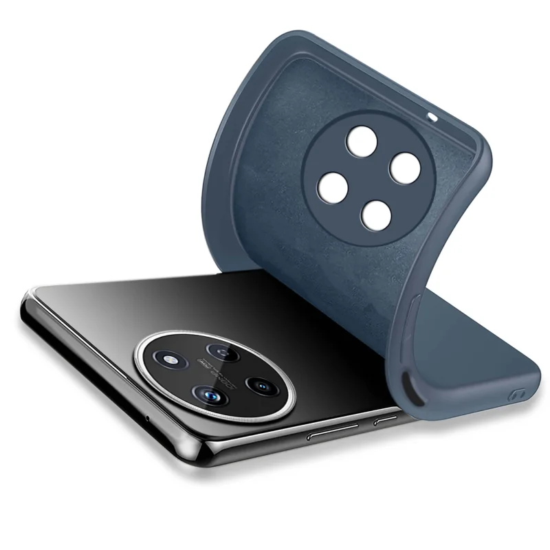 Etui do Realme 11 4G granatowe silikonowe + szkło, nakładka, na plecki, case, silicone