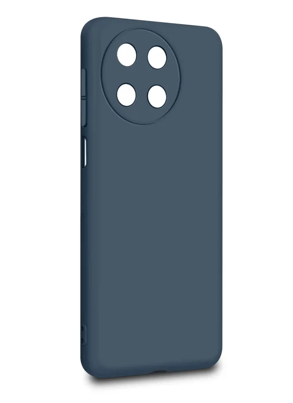Etui do Realme 11 4G granatowe silikonowe + szkło, nakładka, na plecki, case, silicone