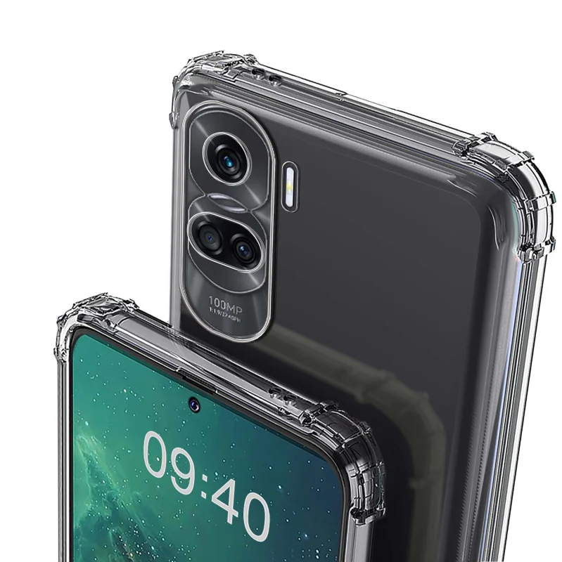 Etui do Honor 90 Lite 5G przeźroczyste + szkło, nakładka, na plecki, case, anty shock, ultra
