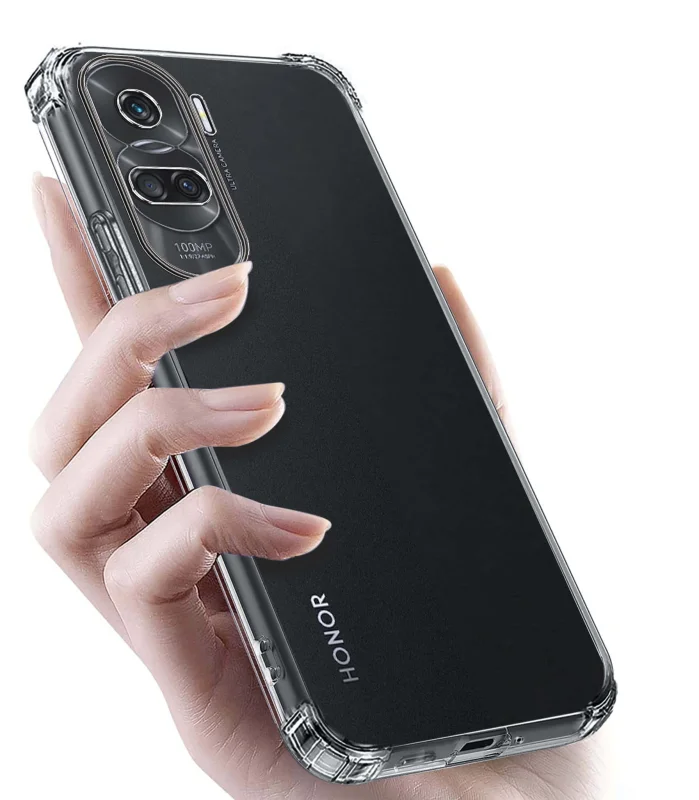 Etui do Honor 90 Lite 5G przeźroczyste + szkło, nakładka, na plecki, case, anty shock, ultra
