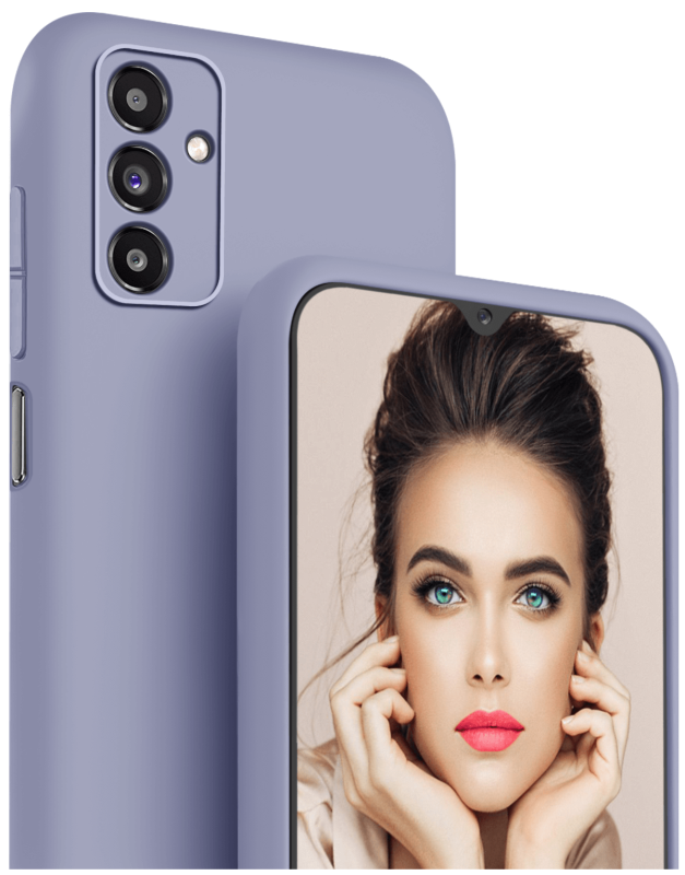 Etui silikonowe do Samsung Galaxy A14 5G pastelowy fiolet + szkło nakładka na plecki case