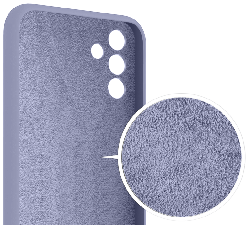 Etui silikonowe do Samsung Galaxy A14 5G pastelowy fiolet + szkło nakładka na plecki case