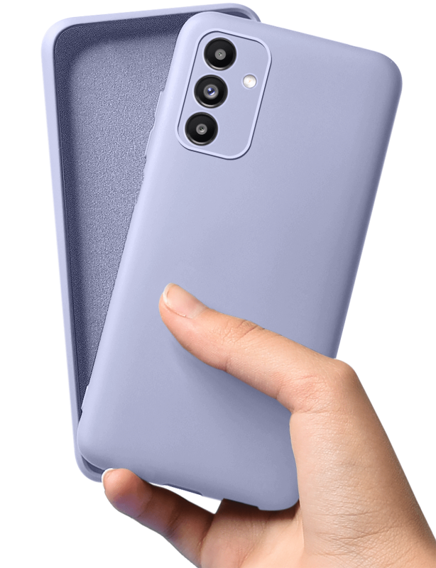 Etui silikonowe do Samsung Galaxy A14 5G pastelowy fiolet + szkło nakładka na plecki case
