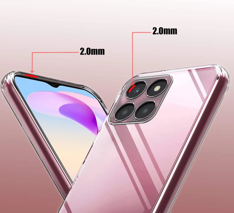 Etui do Honor X6A bezbarwne wzmacniane + szkło, nakładka, na plecki, case, ultra