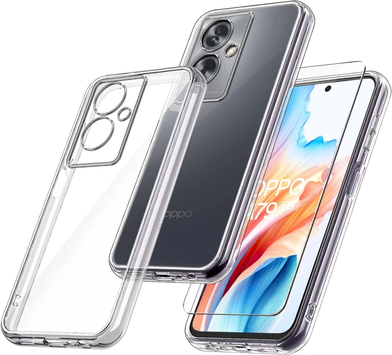 Etui do Oppo A79 5G bezbarwne wzmacniane + szkło, nakładka, na plecki, case, ultra
