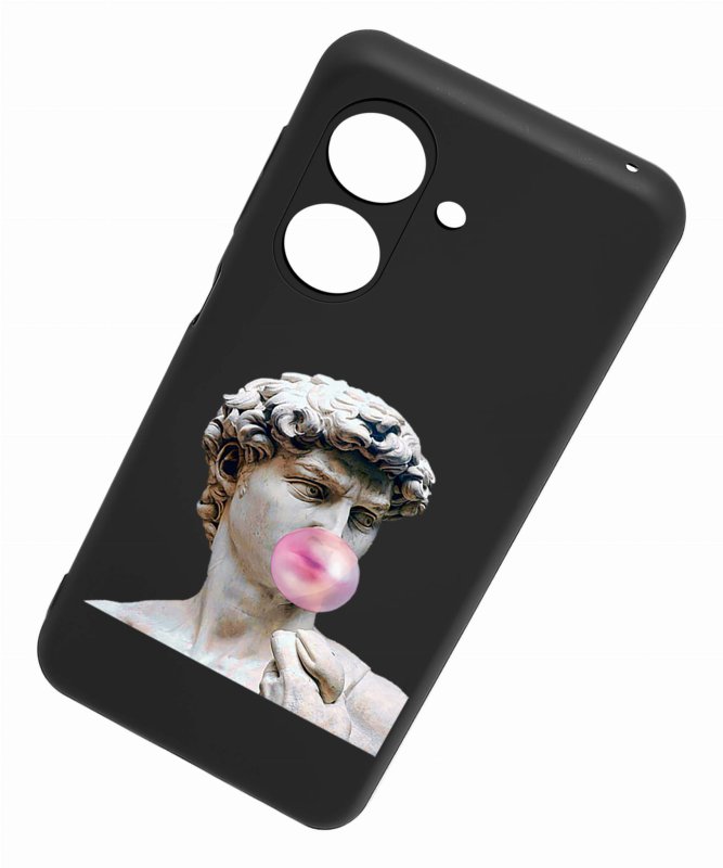 Etui do Xiaomi Redmi 13C / Poco C65 malowane wzór ze szkłem, nakładka, na plecki, case, pudding, mat, posąg
