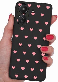 Etui do Xiaomi Redmi 13C / Poco C65 malowane wzór dziewczęcy ze szkłem