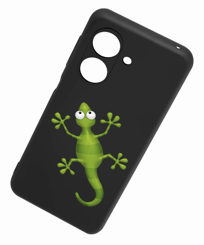 Etui do Xiaomi Redmi 13C / Poco C65 malowane wzór ze szkłem, nakładka, na plecki, case, pudding, mat, jaszczurka, kameleon